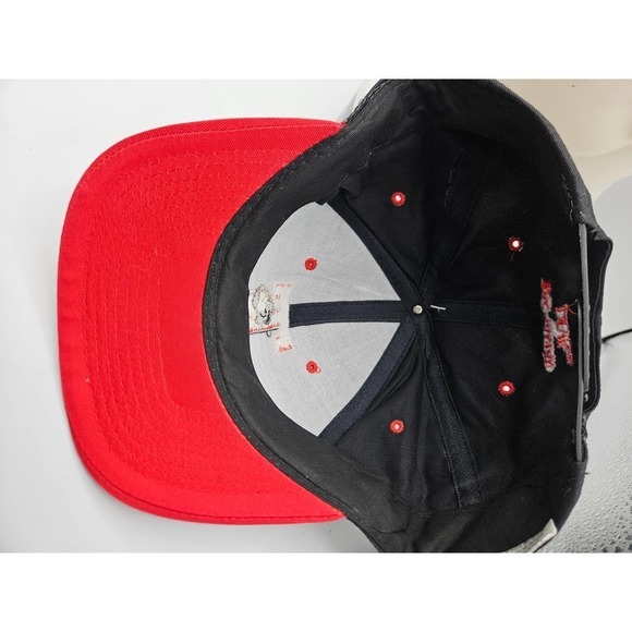 Vintage 1993‎ TASMANIAN DEVIL Embroidered Black & Red Snapback Hat Cap NWT - Picture 9 of 9